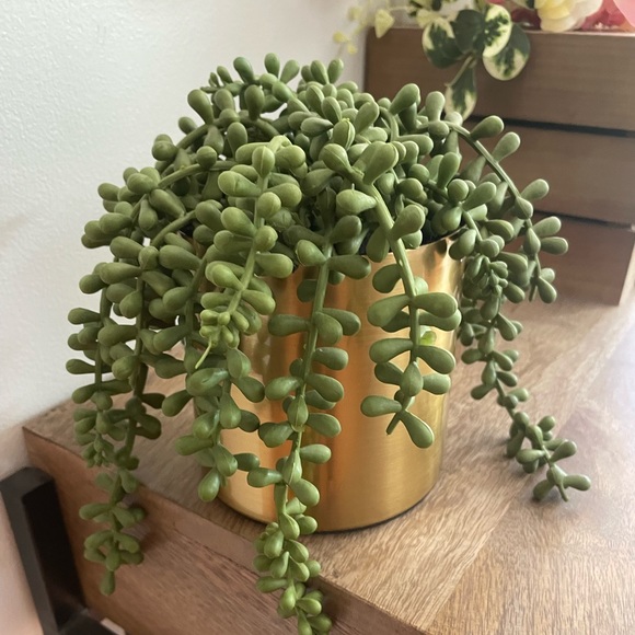 Threshold Accents Threshold Faux Potted Plant In Gold Vase Poshmark